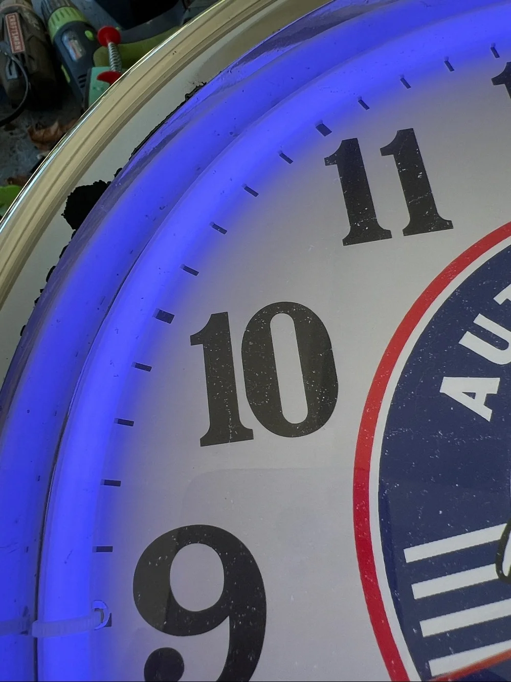 Vintage style Buick Service neon color changing light clock